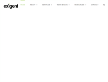 Tablet Screenshot of exigent-group.com